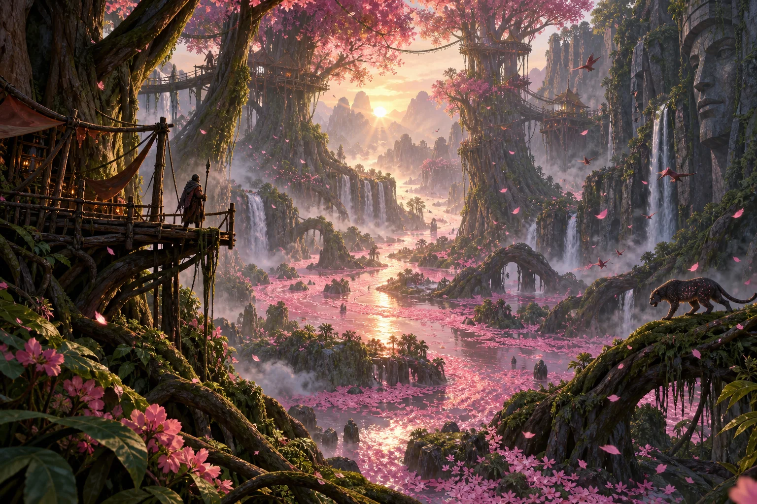 Concept illustration of Blossom Fall