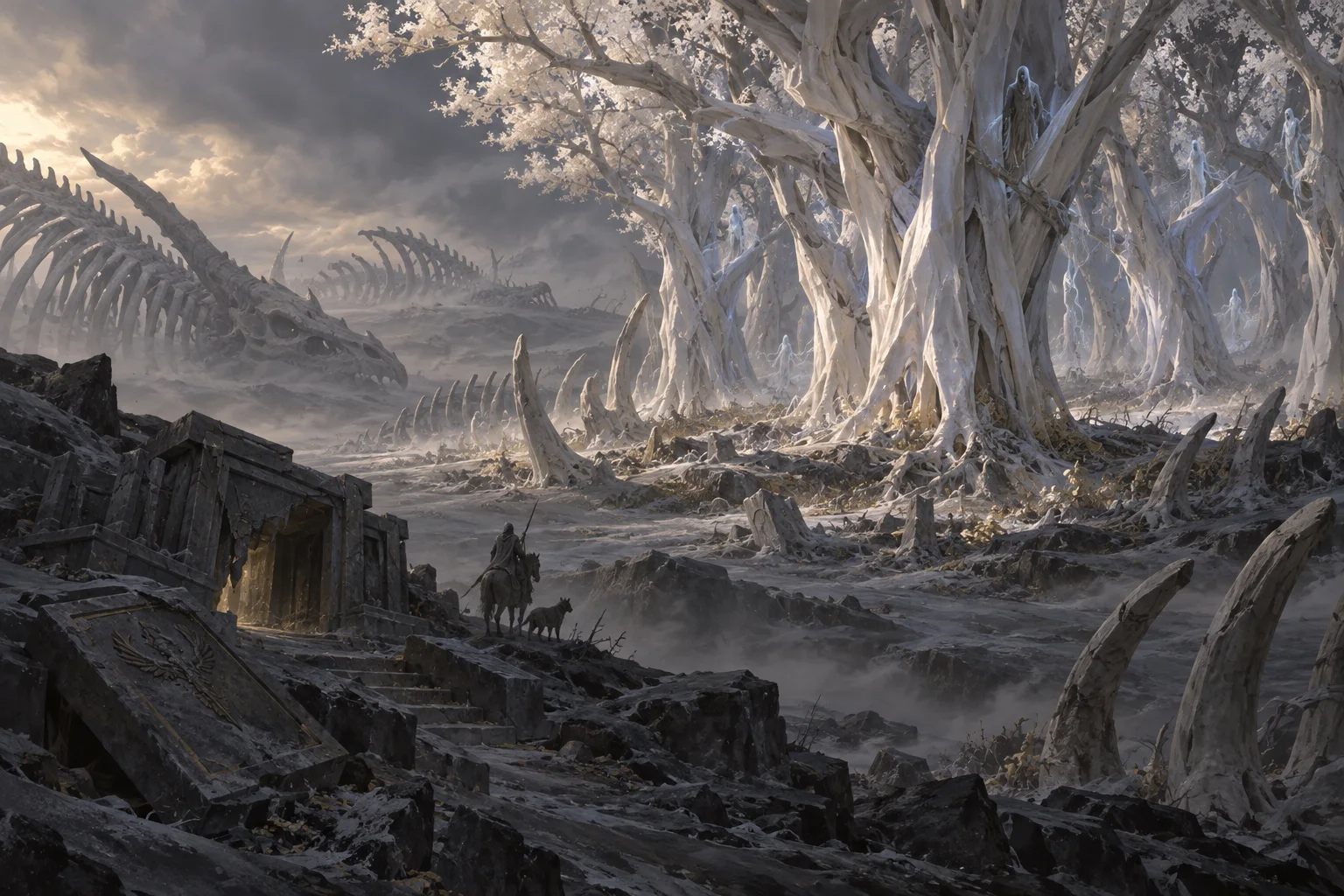 Concept illustration of The Bone Orchard