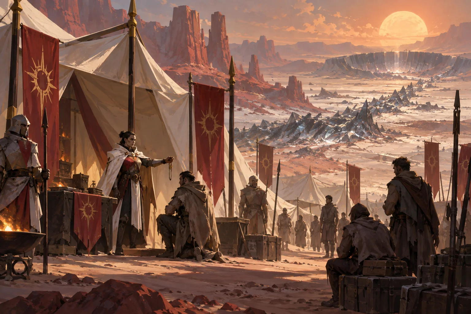Concept illustration of The Recruiter's Tents