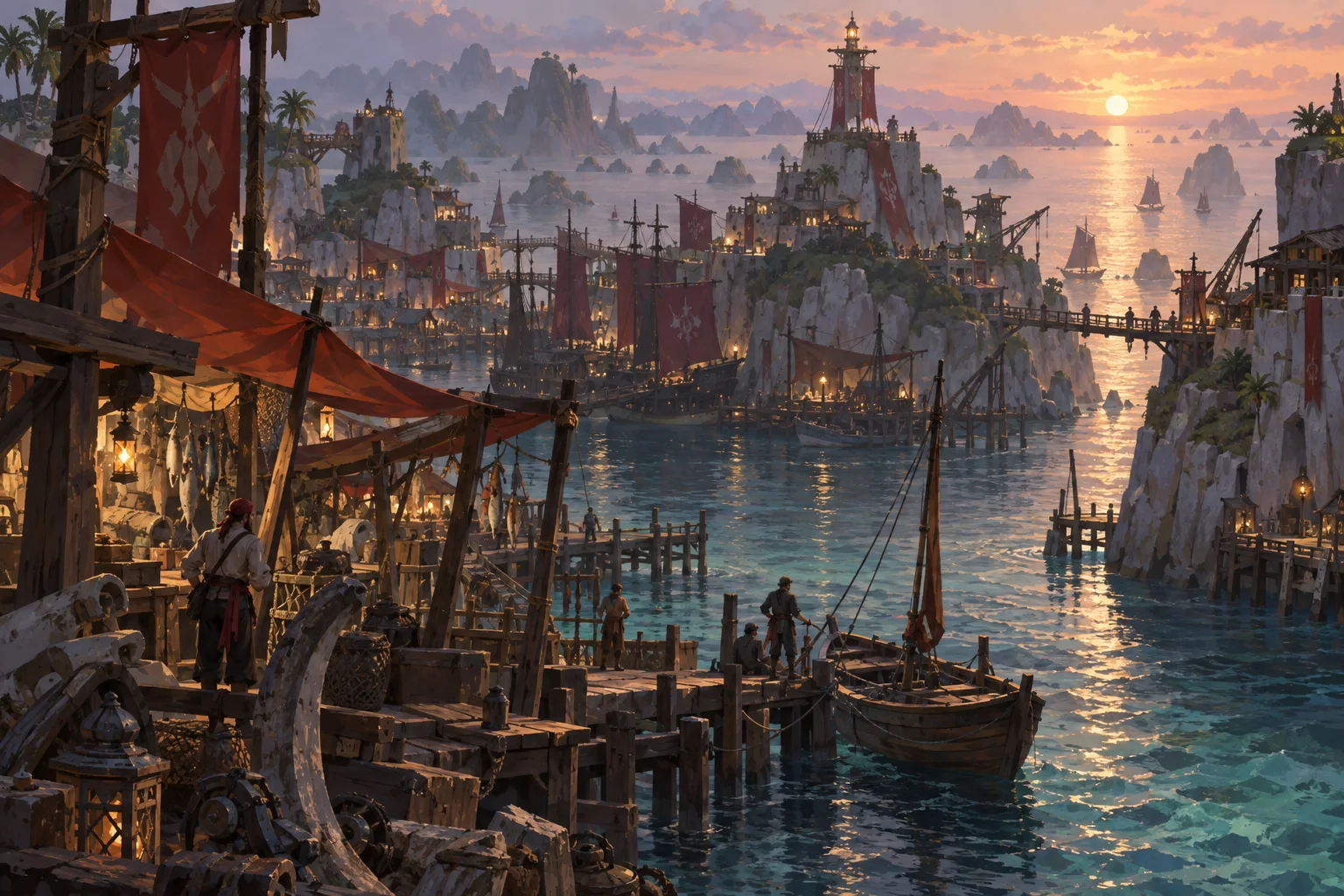 Concept illustration of The Red Queen's Harbour
