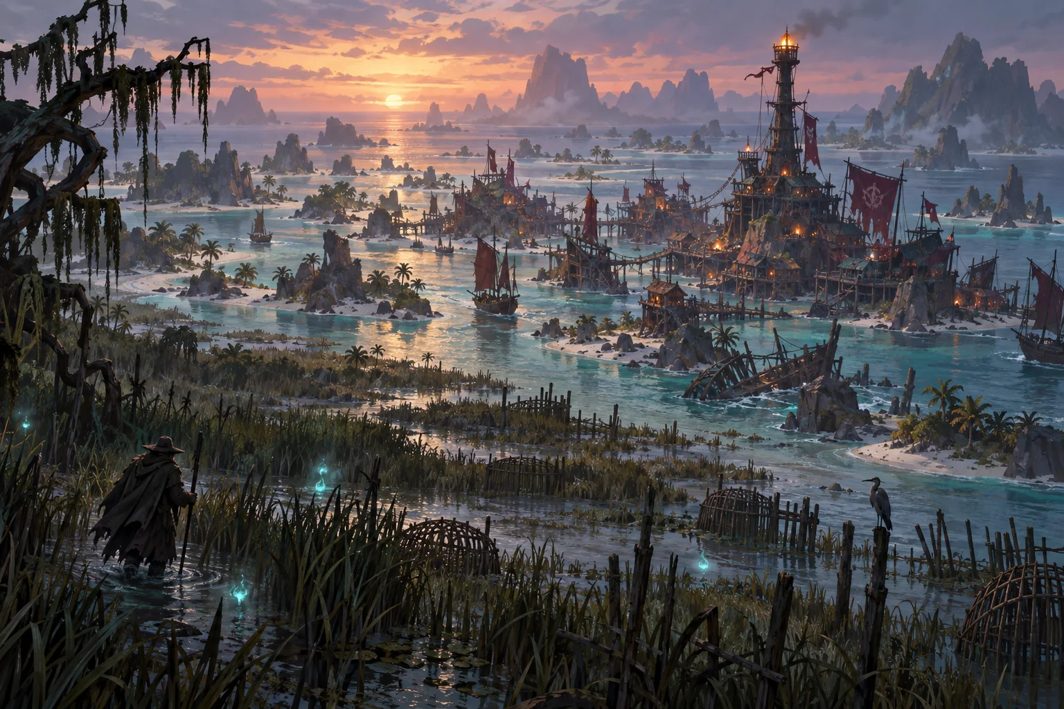 Concept illustration of The Saltmarch and the Thousand Isles