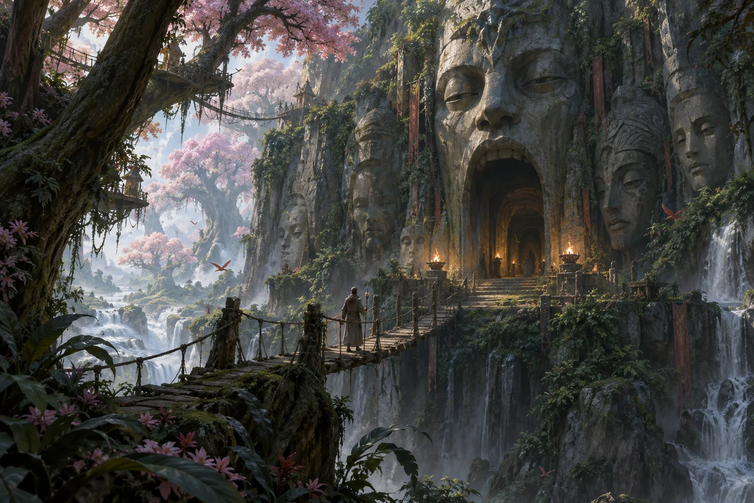 Concept illustration of The Temple of Faces